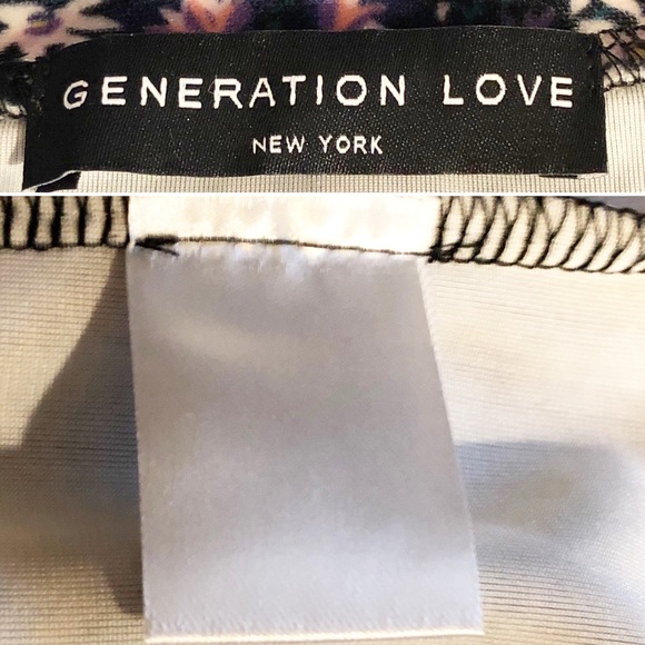 NWOT GENERATION LOVE Purple Velvet Floral Puffed Short Sleeve Blouse Size XS - Picture 10 of 12